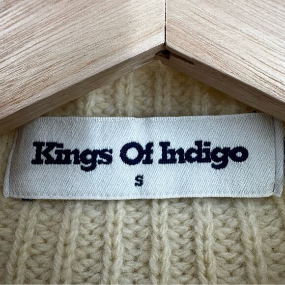 KINGS of Indigo Hisa Sweater Chunky Knit Recycled Wool Size Small - Picture 8 of 11